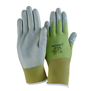 Showa Grey Palm Nitrile Gloves - Coloured