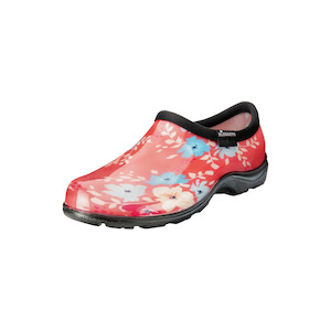 Clothing wholesaling: SLOGGERS WOMENS PRINT RAIN SHOE - FLORAL FUN CORAL