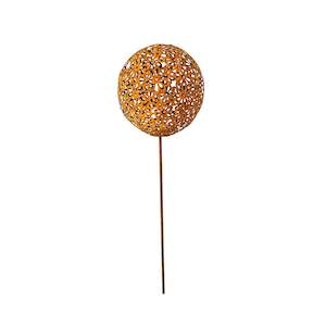 RUSTIC FLORAL SPHERE WITH STAKE - LARGE (4 PER SET) - SA28