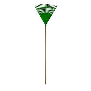 Clothing wholesaling: GARDENTHUMBS PLASTIC LEAF RAKE - PLASTIC HEAD x 20 TINE - NZ PINE HANDLE - K70078