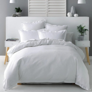 Nova White Duvet Cover Set Queen Size