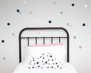 Polka Dot Wall Art Stickers - Blues