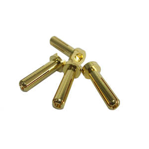 RC PRO NZ: 4mm Gold Bullet Connector low profile Male 2pcs