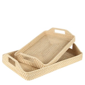 Midhurst Natural Rattan Tray Set of 2