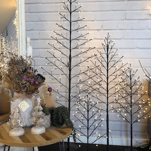 Twinkle Tree w/LED Lights 180cm Black