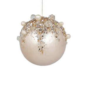 Pearl Ball Christmas Decoration - 9.5cm