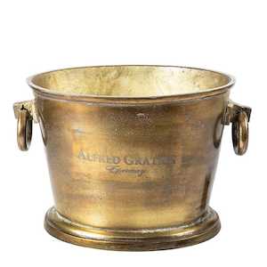 Serveware: Jacque Oval Ice Bucket Brass