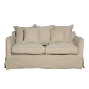 Noosa 2.5 Seat Sofa Bed Beige Linen Blend