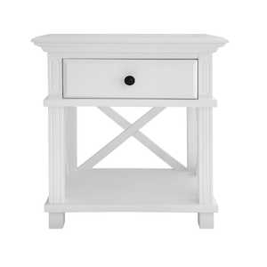 Sorrento: Sorrento Hamptons Bedside Table W/Drawer White