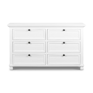 West Beach 6 Drawer Dresser White