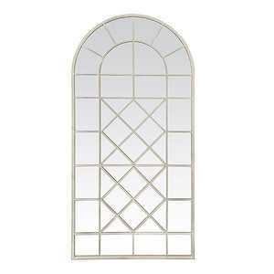 Chelsea Large Iron Arch White Mirror