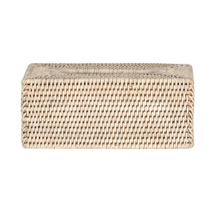 Paume Rattan rectangular Tissue Box - White Washed