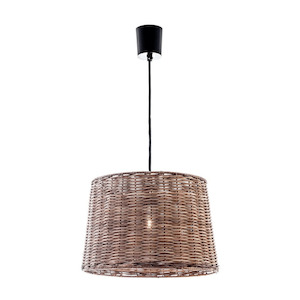 Tatum Round Ceiling Pendant Small Natural