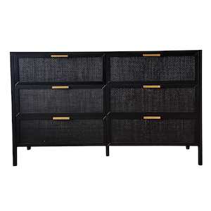 Furniture Best Sellers: Santorini Dresser 6 Drawer Black