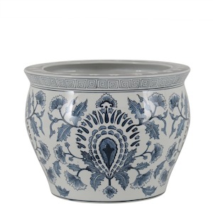 Allure Blue & White Porcelain Planter