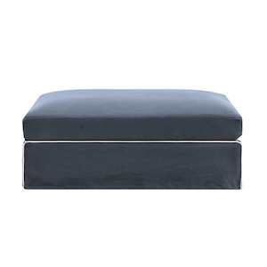 Marbella Ottoman Navy w White Piping