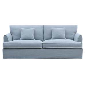 Byron 3 Seat Hamptons Sofa Beach Linen Blend