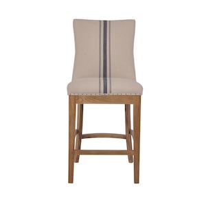 Oakwood Counter Stool Natural with Blue Stripe