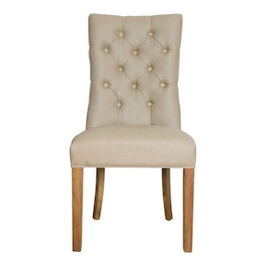 Diana Beige Linen Dining Chair