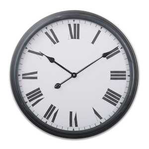 Lucas 56cm Metal Wall Clock Black