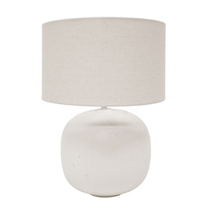 Hampton Terracotta Table Lamp White 45cm High