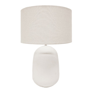 Noah Terracotta Table Lamp White 54cm High