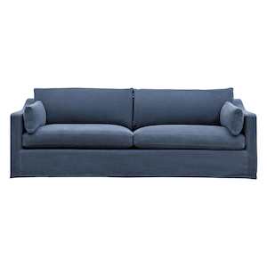 Navy Hamptons Sofas: Clovelly 3 Seat Slip Cover Sofa Navy