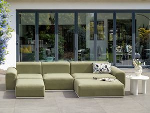 Alice Outdoor Sectional Sofa Set With Ottoman