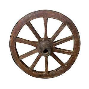 Internet only: Indian Reclaimed Wagon Wheel - 72cm