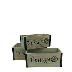 Wooden Box vintage Set of 3