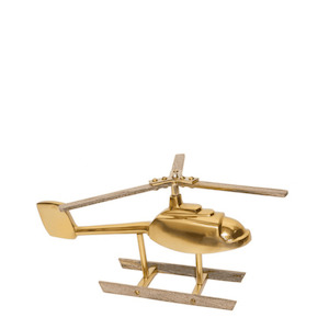 Internet only: Decorative helicopter Gold