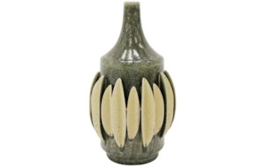 Melia 3D Ceramic Vase - Olive