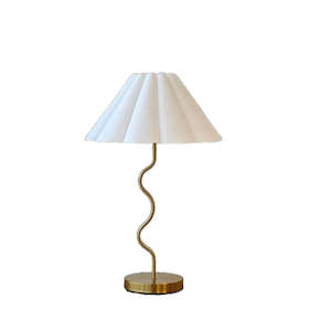 Internet only: Wavy Table Lamp - Brass