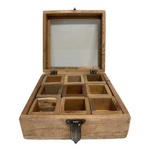 Internet only: Vintage Spice Box with Glass Display