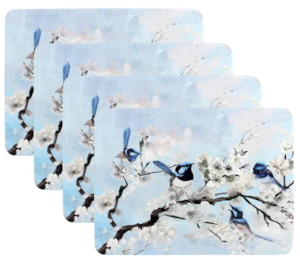 S/4 Fairywren Branch Placemats 30x40cm