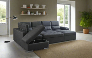 Internet only: Maple Lounge Suite Sofabed with Storage & Ottoman