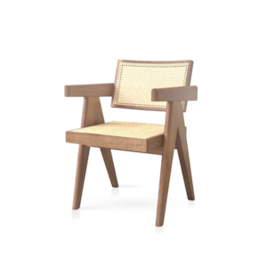 Pierre Rattan Armchair | Dining Chair - Walnut