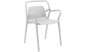 Mila Stackable Outdoor Dining Chair - White - Set of 4