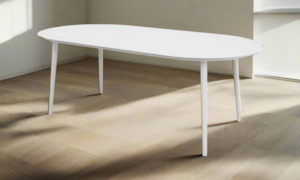 Ovolo Outdoor Table - Matt White