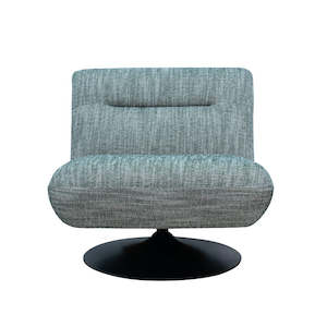 Phantom Swivel Club Chair - Charcoal / White Fleck