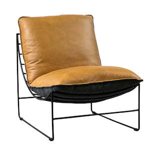 Internet only: Leonardo Leather Lounge Chair