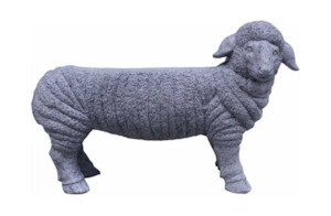 Internet only: Fiber Clay Sheep Stool