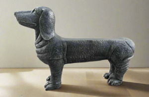 Internet only: Fiber Clay Sausage Dog Stool