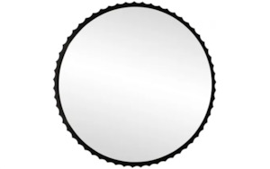 Internet only: Fluted Wooden Mirror - Black