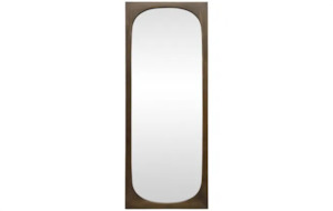 Internet only: Asher Wooden Mirror - Walnut