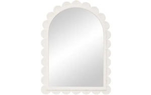 Scallop Arch Mirror - White