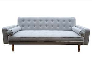 New York Sofabed - Grey with white piping