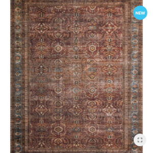 Layla Brick Blue Rug 229x289CM