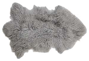 Tibetan Long Wool Single Sheepskin - Grey