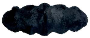 Kaikoura Long Wool Double NZ Sheepskin - Black